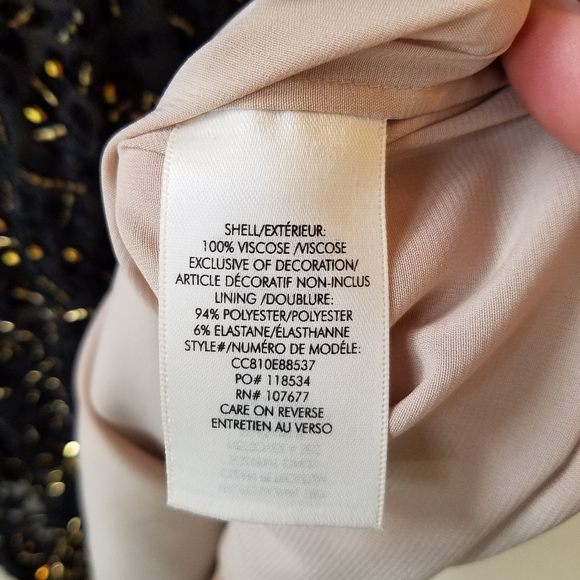 ALICE + OLIVIA Riska Black/Gold Embellished Dress - Picture 4 of 10